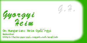 gyorgyi heim business card